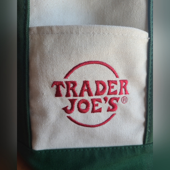 NWT Trader Joe's Mini Canvas Green Tote Bag - Picture 10 of 10